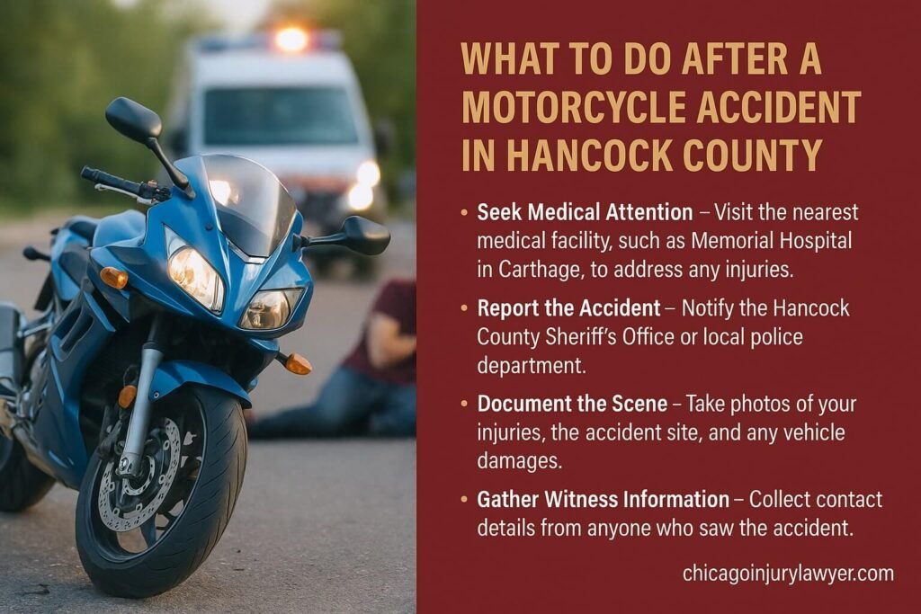 What to Do After a Motorcycle Accident in Hancock County