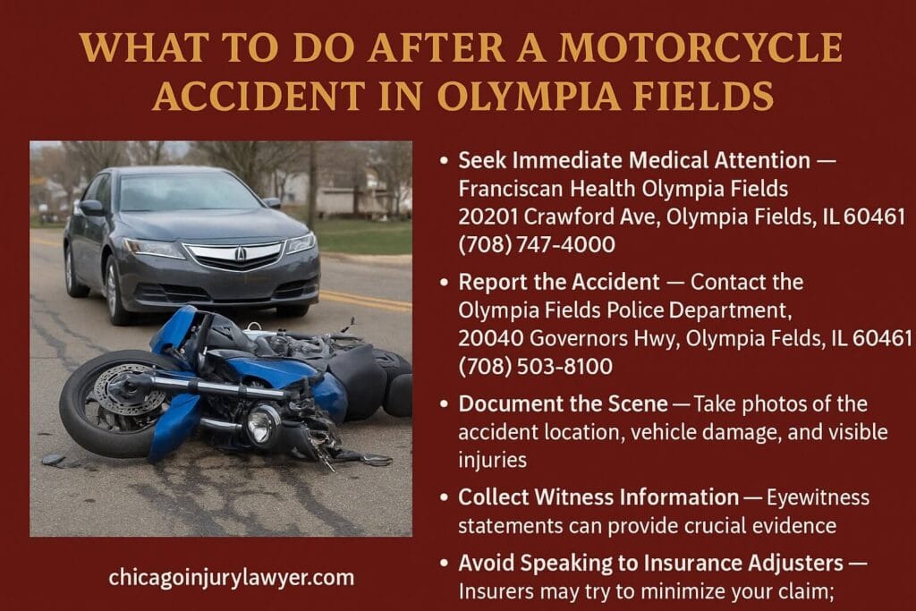 What to Do After a Motorcycle Accident in Olympia Fields