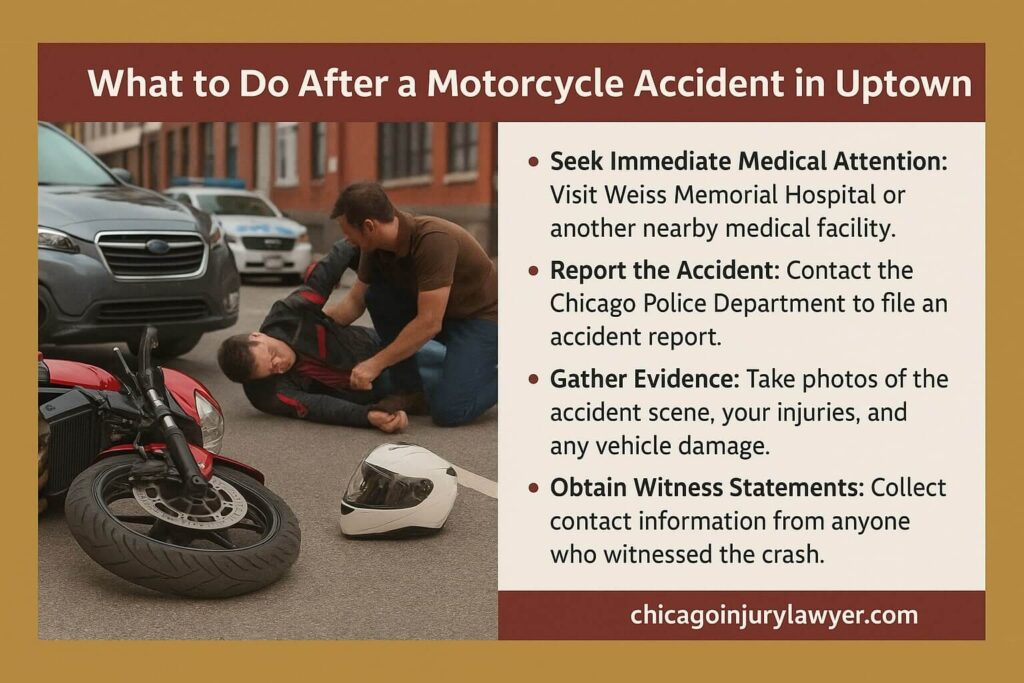What to Do After a Motorcycle Accident in Uptown